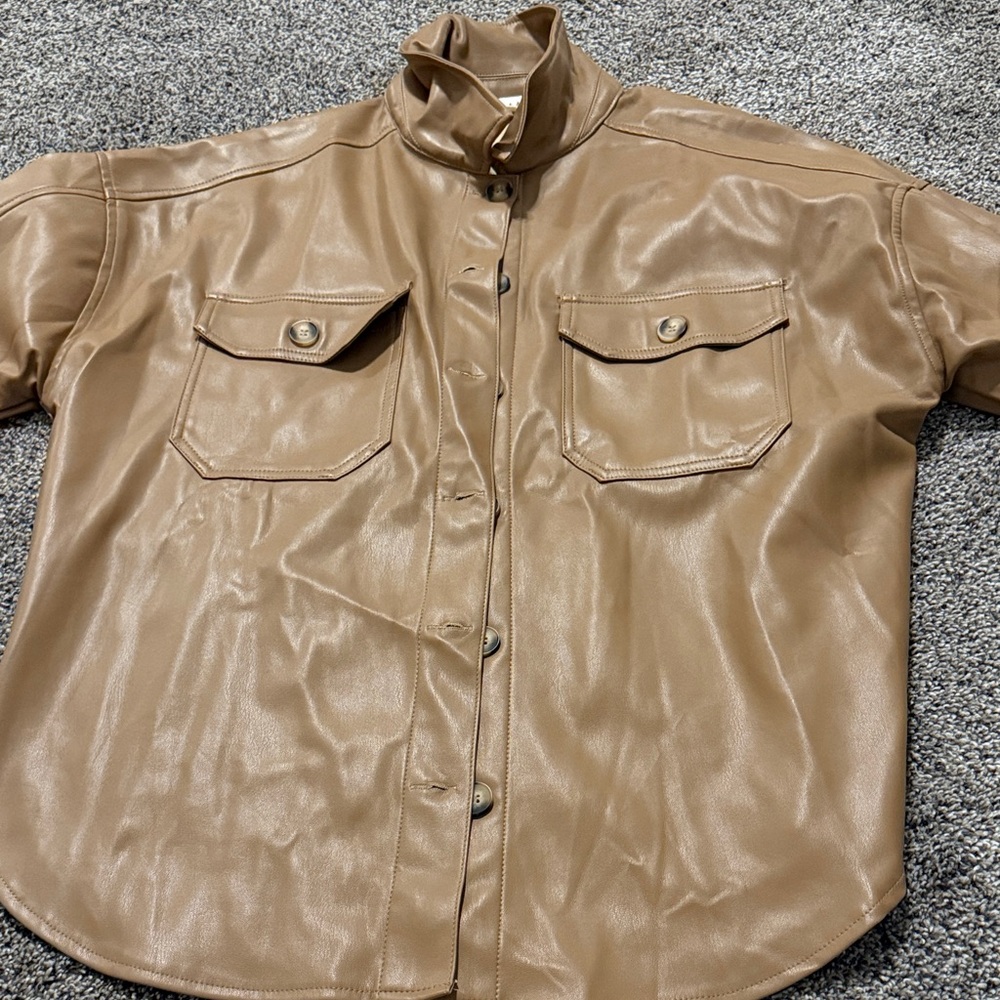 Tan Button Down Shirt/Jacket